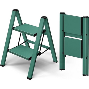 CONCETTA Aluminum alloy Step Ladder, Folding Step Stool with Anti-Slip Pedal, Lightweight Portable Ladder for Home, Workplace, 330lbs Capacity