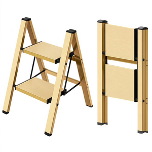 CONCETTA Aluminum alloy Step Ladder, Folding Step Stool with Anti-Slip Pedal, Lightweight Portable Ladder for Home, Workplace, 330lbs Capacity