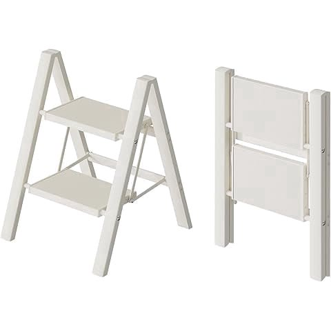 CONCETTA Aluminum alloy Step Ladder, Folding Step Stool with Anti-Slip Pedal, Lightweight Portable Ladder for Home, Workplace, 330lbs Capacity