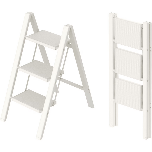 CONCETTA Aluminum alloy Step Ladder, Folding Step Stool with Anti-Slip Pedal, Lightweight Portable Ladder for Home, Workplace, 330lbs Capacity