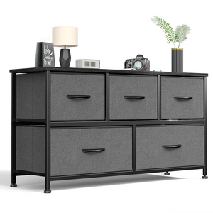 CONCETTA Dresser for Bedroom, Storage Drawers, Fabric Storage Tower with 5 Drawers