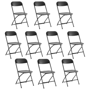 CONCETTA Plastic Folding Chairs Set, 330LB Load Capacity Lightweight for Indoor