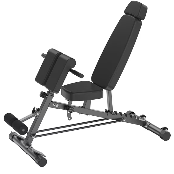 SHOUFTW Adjustable Weight Bench, 650LB FID Workout Bench with Leg Extension & Curl Attachment, Hyperextension Roman Chair, Incline Decline Flat Bench for Home Gym Strength Training
