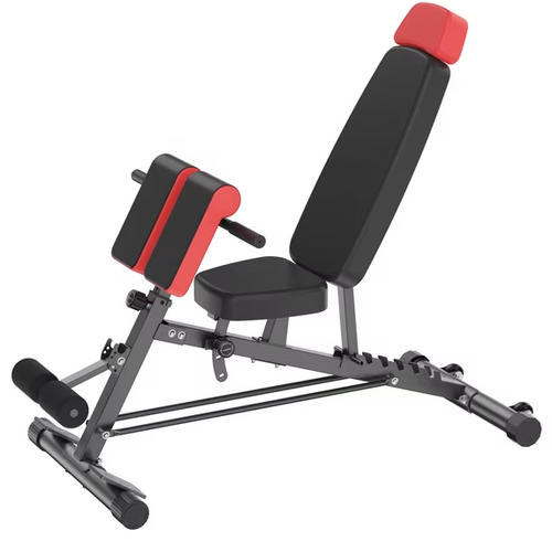 SHOUFTW Adjustable Weight Bench, 650LB FID Workout Bench with Leg Extension & Curl Attachment, Hyperextension Roman Chair, Incline Decline Flat Bench for Home Gym Strength Training