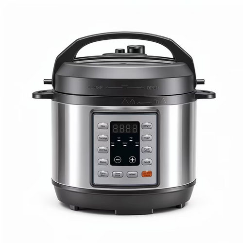 SHOUFTW 9-in-1 Electric Pressure Cooker, Slow Cook, Rice, Steam, Sauté, Yogurt & Warm Functions, Recipe App Included, 3 Quart，Sliver