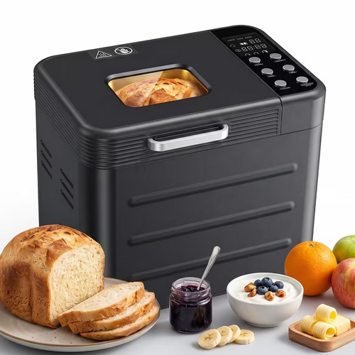 CONCETTA Bread Maker Machine with 12 Menu Options, 3 Loaf Sizes up to 2 lb, 3 Crust Settings, Removable Baking Pan & Kneading Paddle