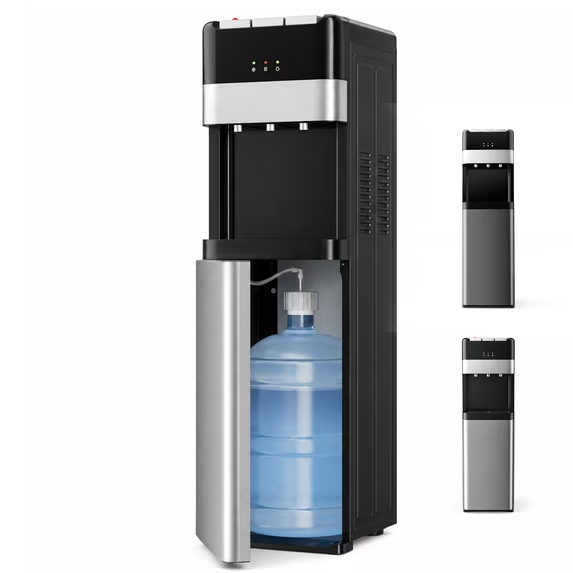 CONCETTA 5 Gallon Bottom Load Water Dispenser, Hot Cold Cooler with Child Safety Lock, Quiet Freestanding Design for Home Office Kitchen