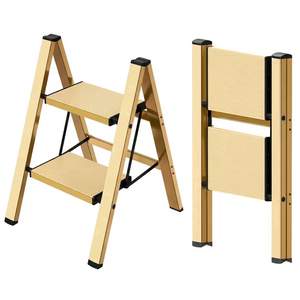 SHOUFTW 2 Step Ladder, Folding Step Stool, Anti-Slip, Lightweight Portable, 330 lbs Capacity for Home Kitchen Office