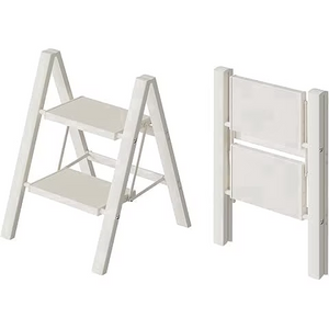SHOUFTW 2 Step Ladder, Folding Step Stool, Anti-Slip, Lightweight Portable, 330 lbs Capacity for Home Kitchen Office