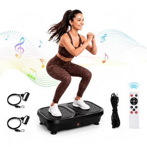SHOUFTW Vibration Plate, Vibrating Platform Exercise Machines 280lbs Capacity , Whole Body Fitness Machine for Weight Loss, Toning & Wellness for Home Gym