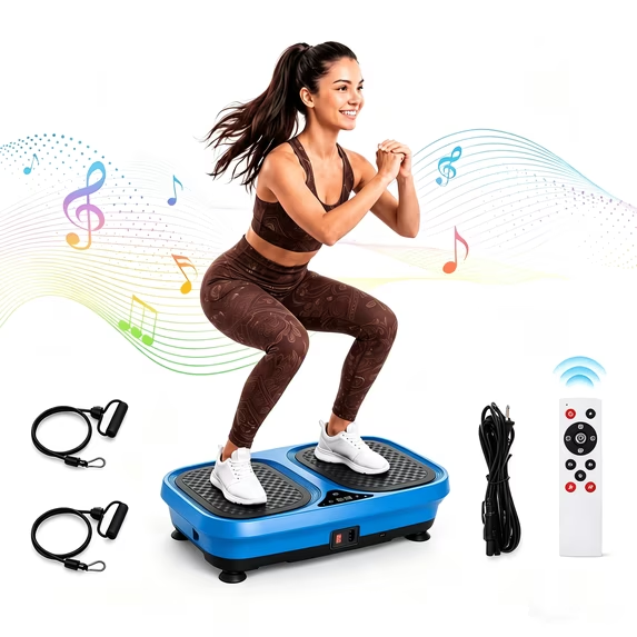 SHOUFTW Vibration Plate, Vibrating Platform Exercise Machines 280lbs Capacity , Whole Body Fitness Machine for Weight Loss, Toning & Wellness for Home Gym