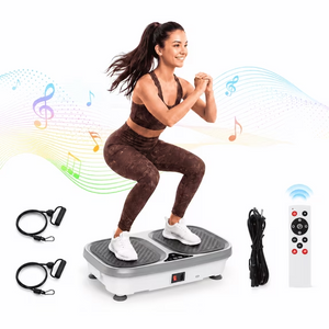 SHOUFTW Vibration Plate, Vibrating Platform Exercise Machines 280lbs Capacity , Whole Body Fitness Machine for Weight Loss, Toning & Wellness for Home Gym