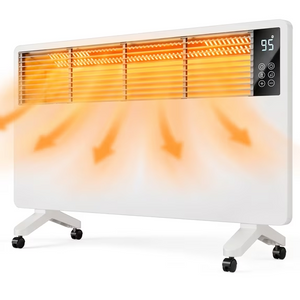 SHOUFTW 1500W Convection Space Heater, Wall Mount Heater with Thermostat & Remote,