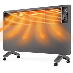 SHOUFTW 1500W Convection Space Heater, Wall Mount Heater with Thermostat & Remote,