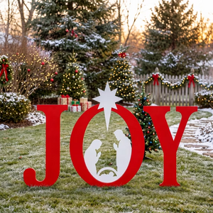 CONCETTA Outdoor JOY Christmas Nativity Decoration for Yard