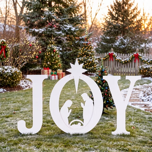 CONCETTA Outdoor JOY Christmas Nativity Decoration for Yard