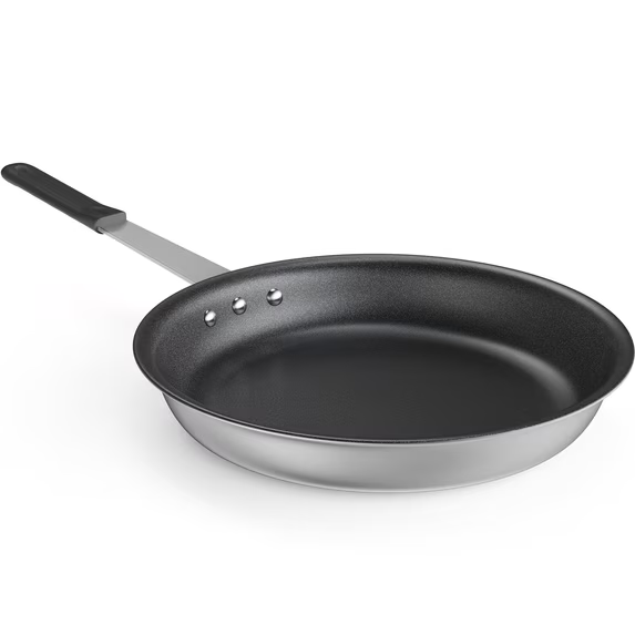 SHOUFTW Professional Non Stick Frying Pan, Heavy-Gauge Aluminum Skillet with Reinforced Nonstick Coating, Red Handle, Dishwasher and Oven Safe