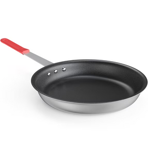 SHOUFTW Professional Non Stick Frying Pan, Heavy-Gauge Aluminum Skillet with Reinforced Nonstick Coating, Red Handle, Dishwasher and Oven Safe