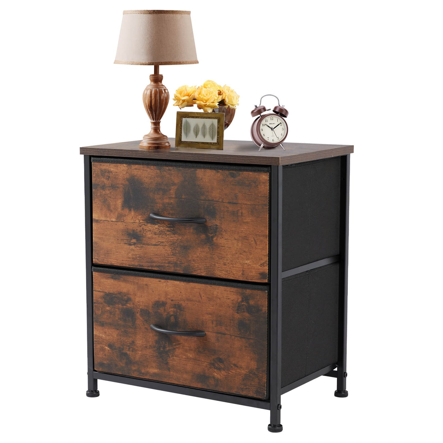 CONCETTA 2 Piece Nightstand Set - 2 Storage Drawers, Bedside Furniture End Table, Suitable for Living Room, Bedroom, Closet