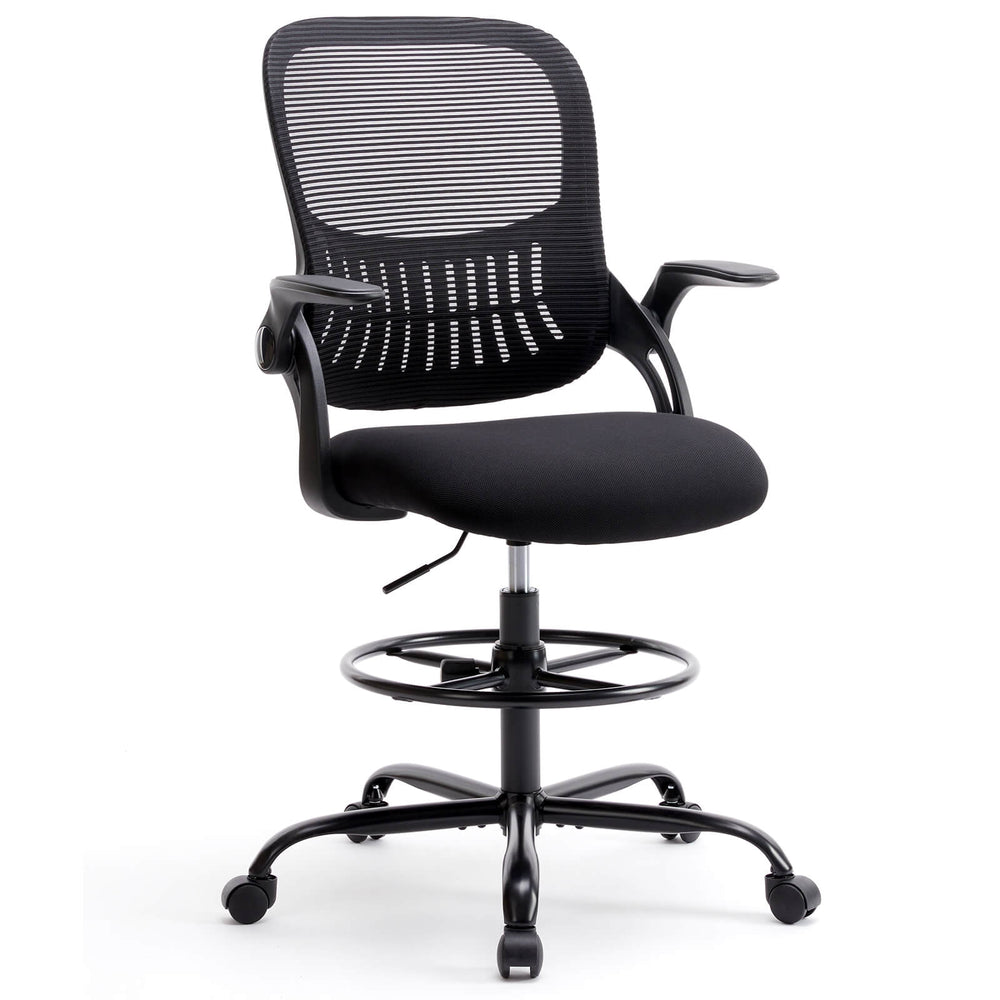 CONCETTA Office Computer Desk Chair, Ergonomic Chair with Flip-up Armrests and Lumbar Support, Height Adjustable, Breathable Mesh Back