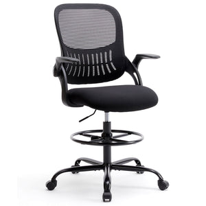 CONCETTA Office Computer Desk Chair, Ergonomic Chair with Flip-up Armrests and Lumbar Support, Height Adjustable, Breathable Mesh Back