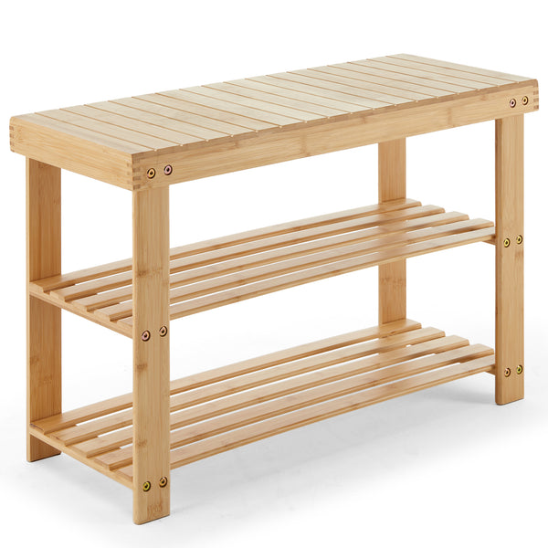CONCETTA 2-in-1 Bamboo Shoe Bench for Entryway