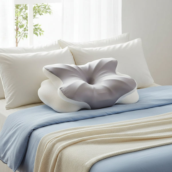 CONCETTA Contour Memory Foam Pillow,Includes Pillowcase, Ergonomic Neck and Shoulder Support Pillow for Side and Back Sleepers, Queen Size