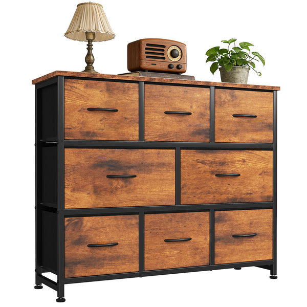 CONCETTA 8 Drawer Fabric Chest，Dresser for Bedroom, Wide Storage Tower for Closet, Living Room, Hallway