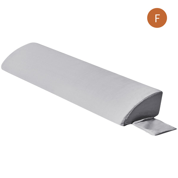 Headboard Gap Filler Pillow - High-Density Foam Wedge for Mattress-to-Headboard Space, with Storage Pocket & Removable Cover, Full