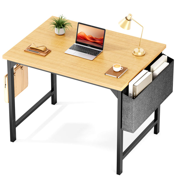 CONCETTA Computer Desk - 32/40/47/55/63 inch Student Kids Study Wooden Desk with Headphone Hook and Storage Bag for Bedroom, Living Room, Study Room