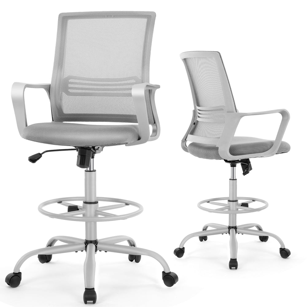 CONCETTA Tall Office Drafting Ergonomic Lumbar Support Standing Desk Chair