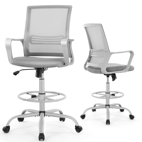 CONCETTA Tall Office Drafting Ergonomic Lumbar Support Standing Desk Chair