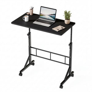 CONCETTA Adjustable Height Mobile Standing Desk with Wheels, 16"x31.5" Small Rolling Computer Desk for Home Office