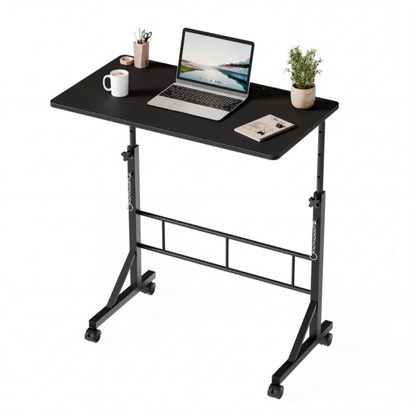 CONCETTA Adjustable Height Mobile Standing Desk with Wheels, 16"x31.5" Small Rolling Computer Desk for Home Office