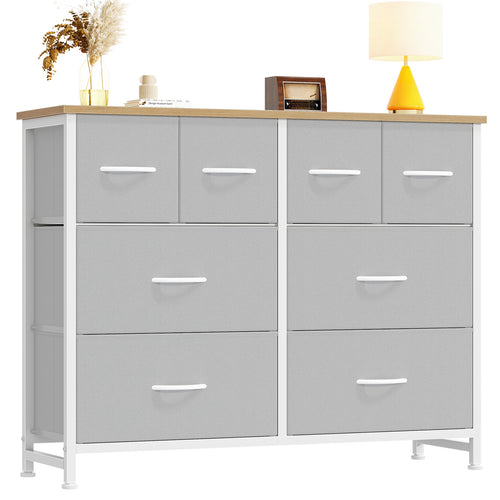 CONCETTA 8-Drawer Fabric Dresser, Wide Chest of Drawers, TV Stand for Bedroom, Living Room