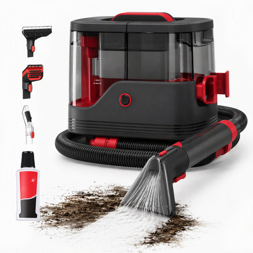 SHOUFTW Carpet Cleaner Machine, 13KPA Portable Deep Spot Cleaner with 3 Brushes Steam Strong Suction 1.5L Large Tank Capacity for Couch, Curtain, Carpet, Car