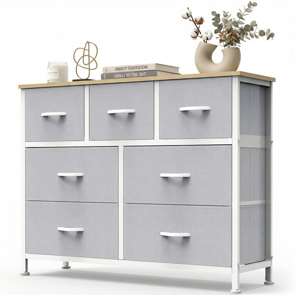 CONCETTA 7-Drawer Fabric Storage Cabinet for Adults, TV Cabinet Sideboard, Organizer Furniture for Living Room, Office, Kitchen, Hallway
