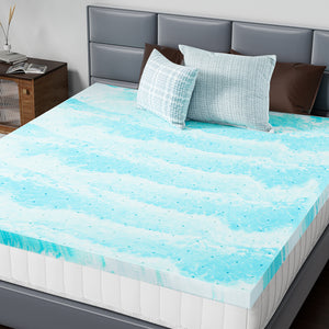 CONCETTA Memory Foam Mattress Topper with Cooling Gel, Pressure Relief for Back Pain, Comfort Bed Topper, CertiPUR-US Certified