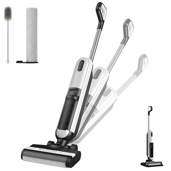 CONCETTA Wet/Dry Vacuum Cleaner of Cordless Design, Powerful Suction, Auto Self-Cleaning, Edge Clean
