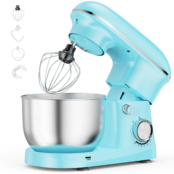 CONCETTA Kitchen Stand Mixer, 10 Speed Settings, Safety Protection Features, Comes with Egg Whisk, Dough Hook, Flat Beater