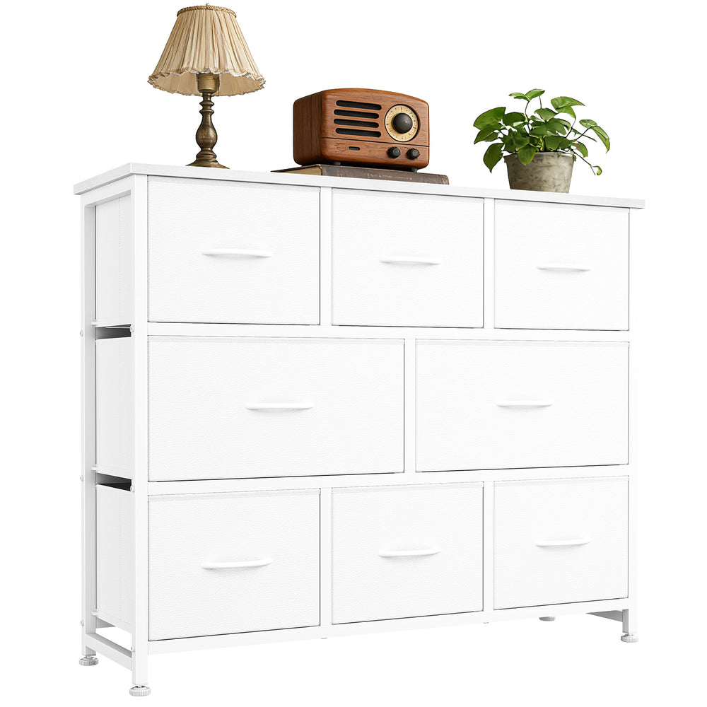 CONCETTA 8 Drawer Fabric Chest，Dresser for Bedroom, Wide Storage Tower for Closet, Living Room, Hallway