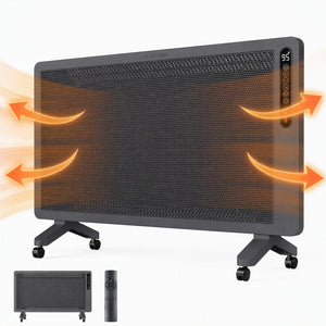 CONCETTA Electric Space Heater, 1500W Panel Convection Heater with Remote Control, Wall‑mount & Freestanding, 25H Timer Overheat Tip‑Over Safety Protection for Living Room Bedroom