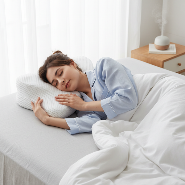 Ergonomic Cervical Pillow Orthopedic Cervical Pillow for Neck Pain Relief, King, White