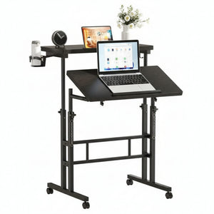 CONCETTA 23.6 inch Mobile Standing Desk, Adjustable Height Rolling Computer Desk for Home Office, Portable Treadmill Sit Stand Workstation