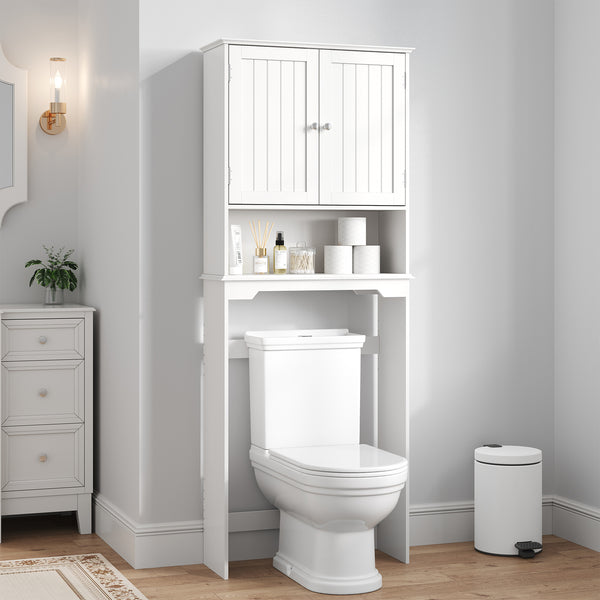 CONCETTA Over The Toilet Cabinet for Bathroom, Space Saver Storage with Quiet Magnetic Doors & Adjustable Bottom Stabilizer