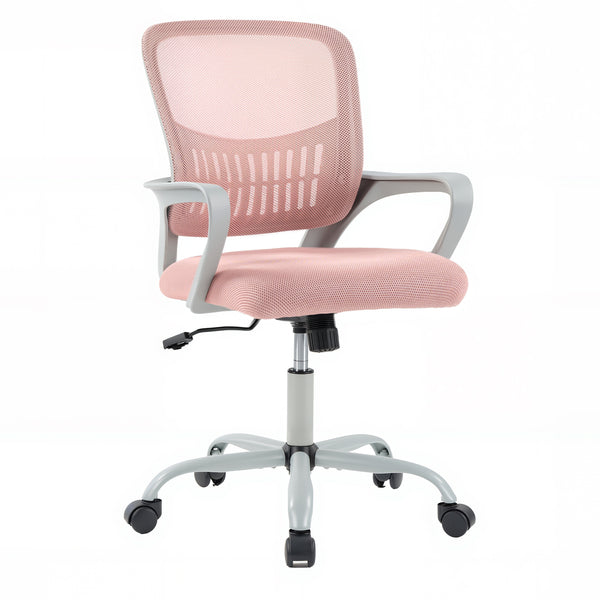 CONCETTA Ergonomic Mid-Back Office Chair with Lumbar Support, Adjustable Height, Rocking Mode, 360° Swivel for Home or Meeting Room