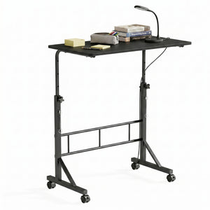 CONCETTA Adjustable Height Mobile Standing Desk with Wheels, 16"x31.5" Small Rolling Computer Desk for Home Office