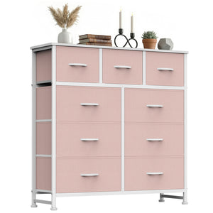 CONCETTA 9-Drawer Fabric Dresser, TV Cabinet Sideboard, Storage Organizer Cabinet for Living Room, Bedroom, Office