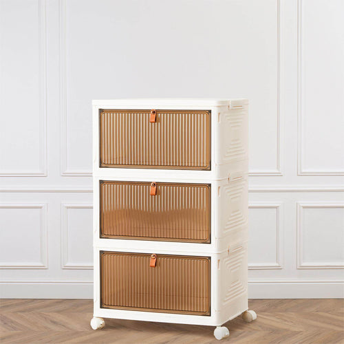 CONCETTA Foldable Organizers, Storage with Lockable Wheels
