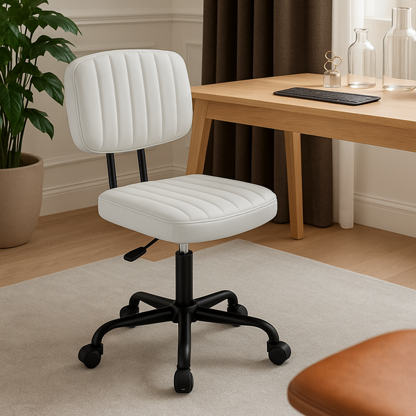 CONCETTA Ergonomic Home Office Mesh Desk Chair, Small Space, Armless Rolling Chair for Adults